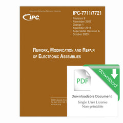 IPC-7711/21B Rework, Modification and Repair of Electronic Assemblies - Download